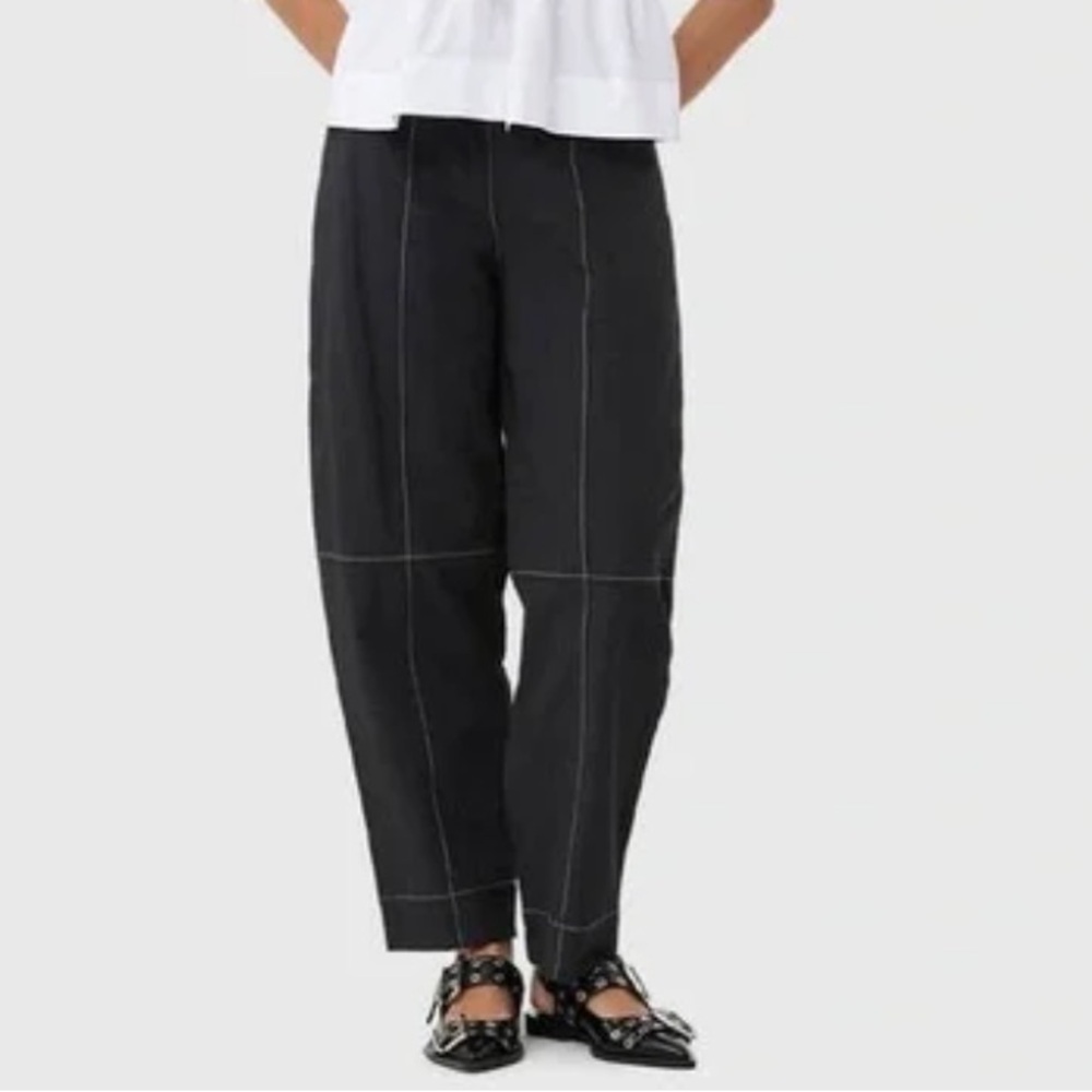 GANNI | Black elasticated Curve trousers